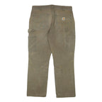 CARHARTT Mens Cotton Blend Relaxed Fit Beige Workwear Trousers W34 L28