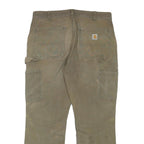 CARHARTT Mens Cotton Blend Relaxed Fit Beige Workwear Trousers W34 L28