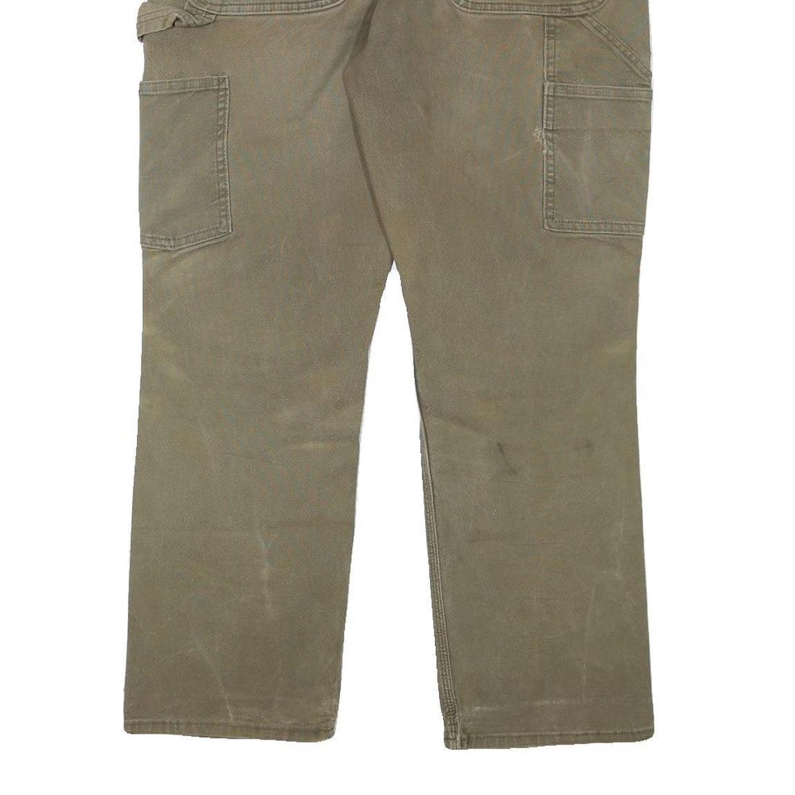 CARHARTT Mens Cotton Blend Relaxed Fit Beige Workwear Trousers W34 L28