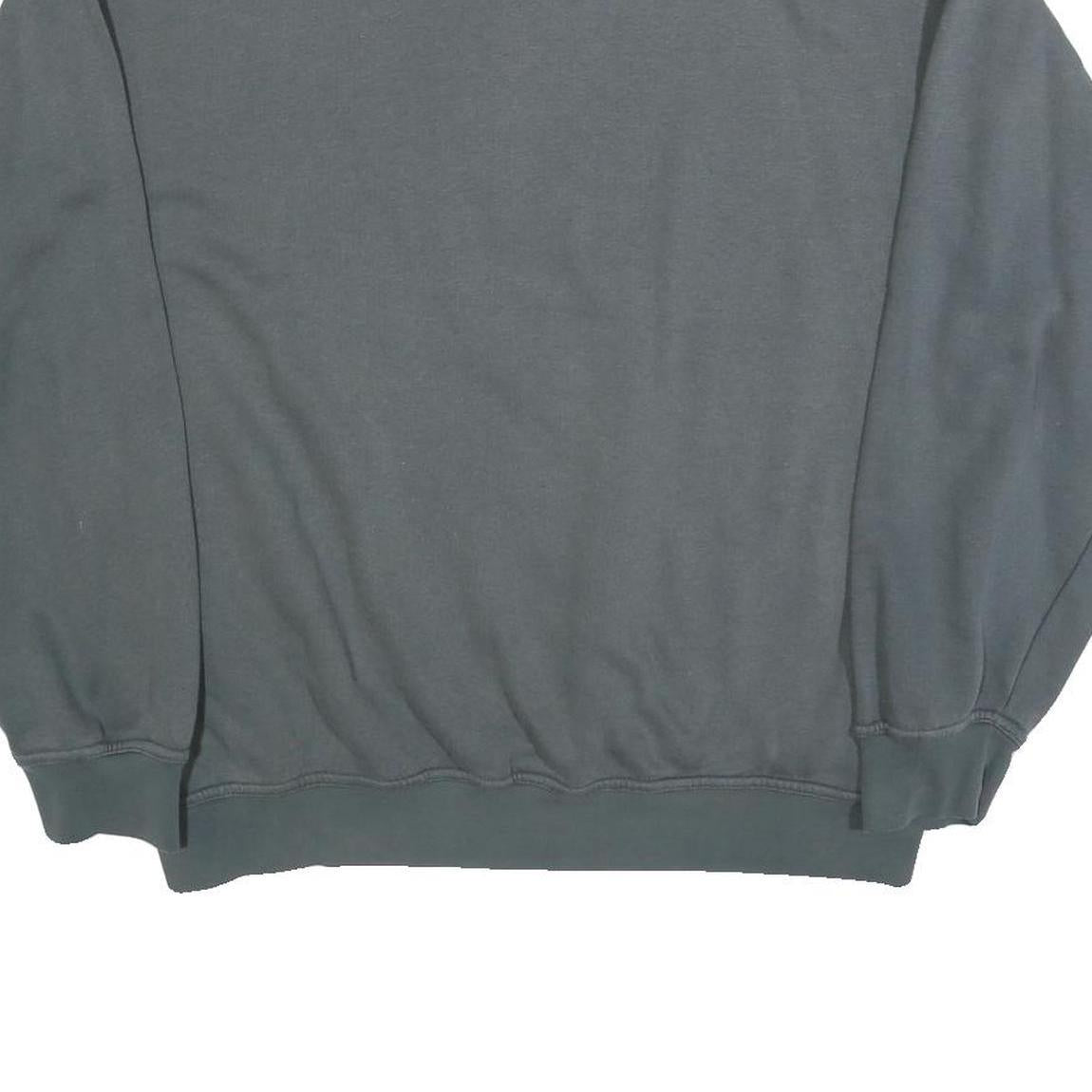 ADIDAS Mens Grey Cotton Blend Crew Neck Sweatshirt M Logo Pullover Casual