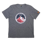 ELLESSE Mens Grey Graphic T-Shirt L Short Sleeve Crew Neck Cotton Blend Ski