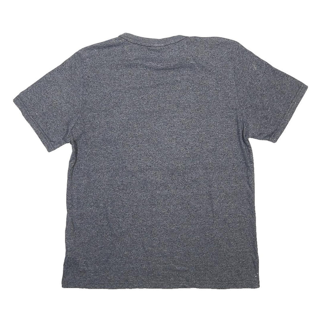 ELLESSE Mens Grey Graphic T-Shirt L Short Sleeve Crew Neck Cotton Blend Ski