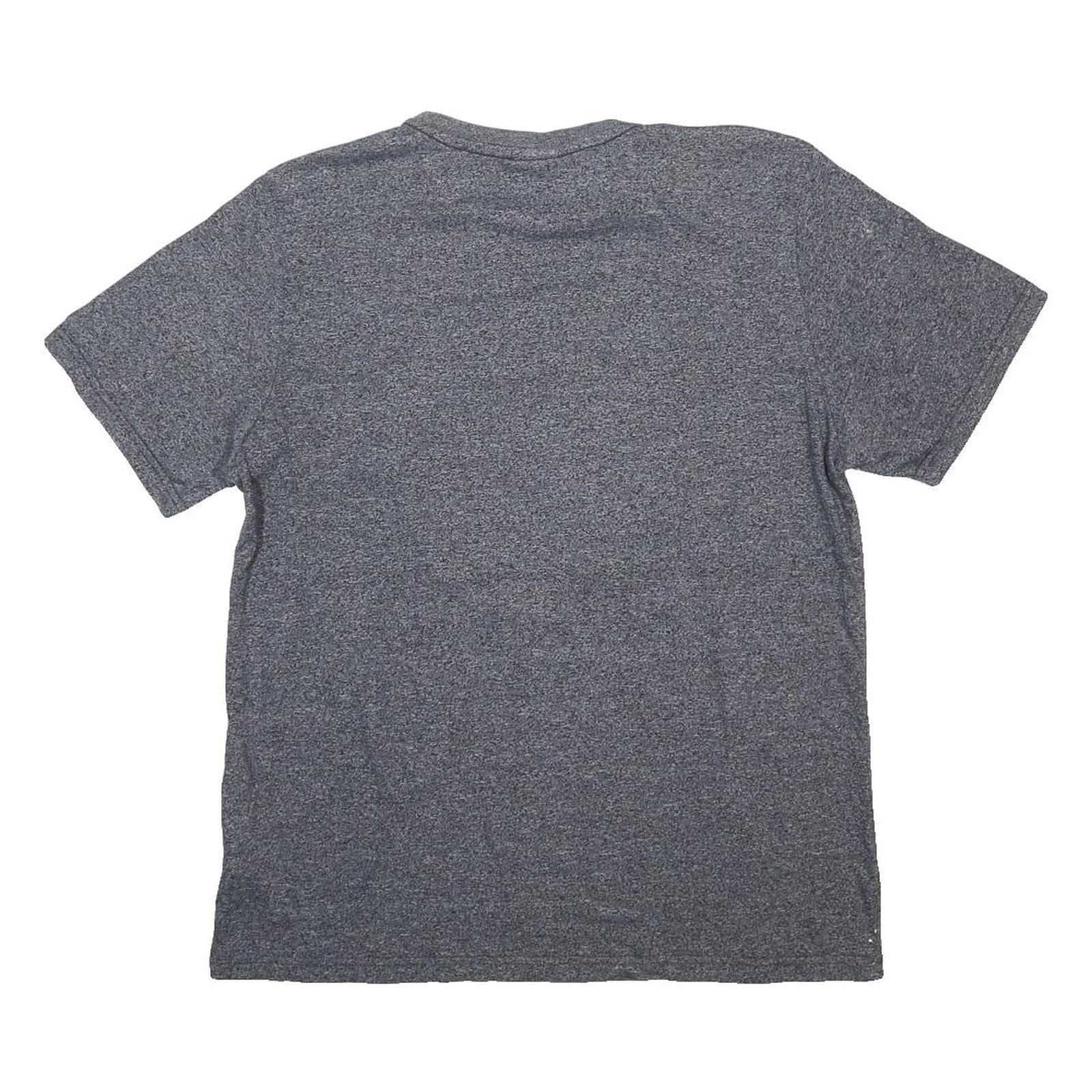 ELLESSE Mens Grey Graphic T-Shirt L Short Sleeve Crew Neck Cotton Blend Ski