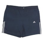 ADIDAS Mens Blue & White Casual Polyester Sports Shorts XL W44 Drawstring