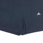 ADIDAS Mens Blue & White Casual Polyester Sports Shorts XL W44 Drawstring