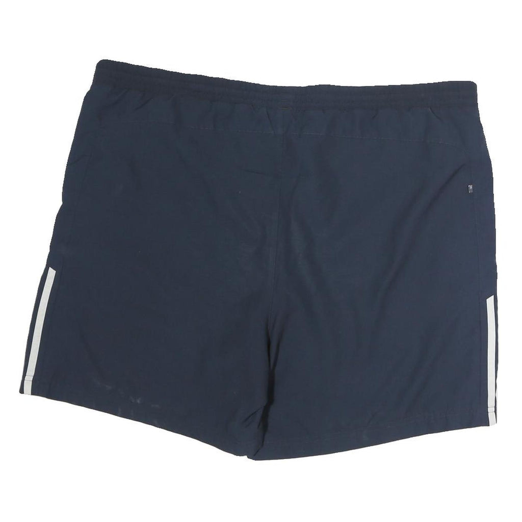 ADIDAS Mens Blue & White Casual Polyester Sports Shorts XL W44 Drawstring
