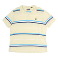 CHAPS Mens Yellow & Blue Striped Short Sleeve Polo Shirt XL Classic Cotton
