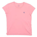 POLO RALPH LAUREN Womens Pink Crew Neck Short Sleeve T-Shirt S Signature Logo