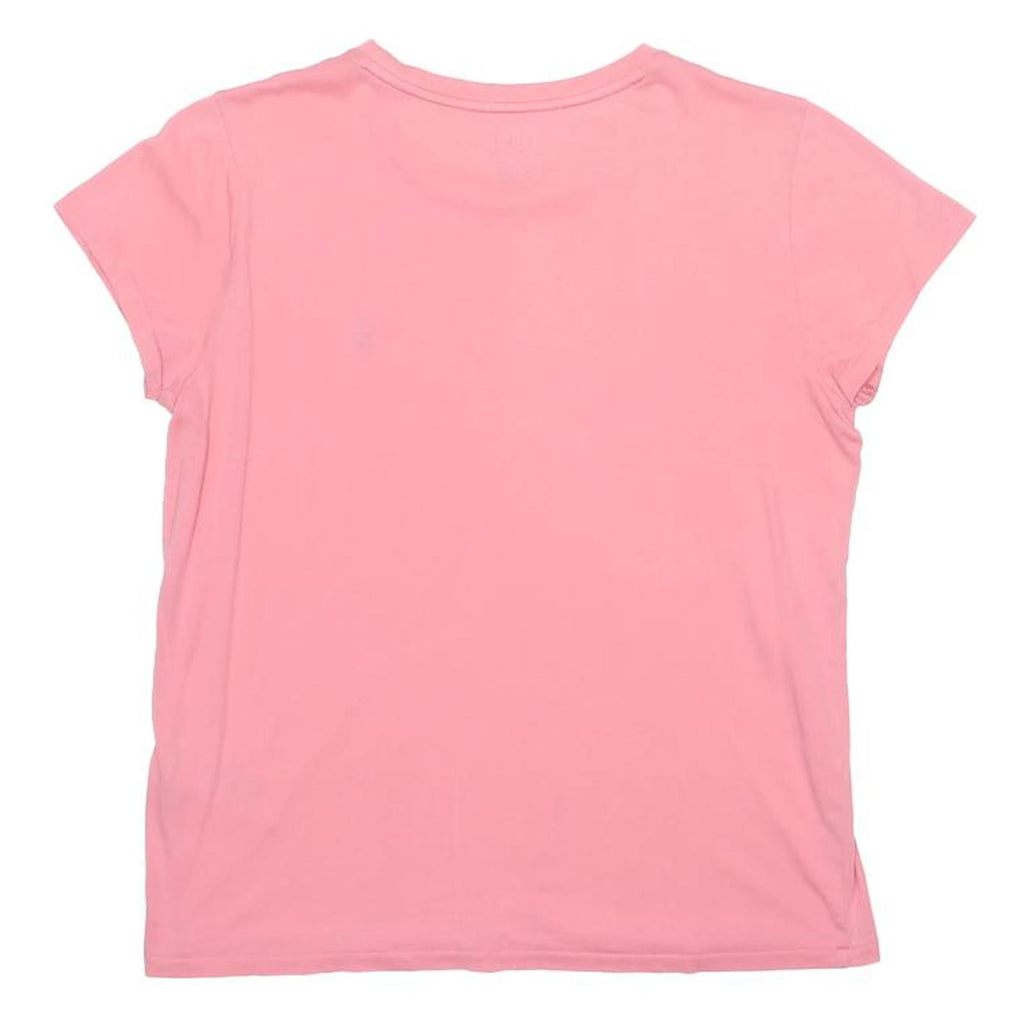 POLO RALPH LAUREN Womens Pink Crew Neck Short Sleeve T-Shirt S Signature Logo