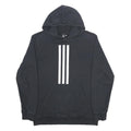 ADIDAS Womens Black Hoodie L Cotton Blend Pullover Sportswear Casual