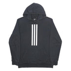ADIDAS Womens Black Hoodie L Cotton Blend Pullover Sportswear Casual