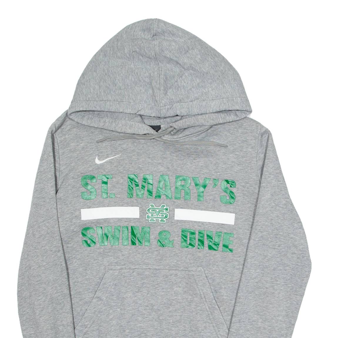 NIKE ST Marys Swim & Dive Mens Grey Hoodie USA M