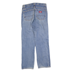 DICKIES Mens Jeans Blue Regular Straight Denim Medium W29 L30 Painted Design