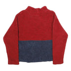 REAL COMFORT Mens Red & Navy Pullover Jumper Crew Neck Polyester M Flag Logo