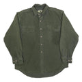 FIELD & STREAM Mens Green Cotton Blend Shirt L Button Front Casual Outdoor