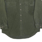 FIELD & STREAM Mens Green Cotton Blend Shirt L Button Front Casual Outdoor