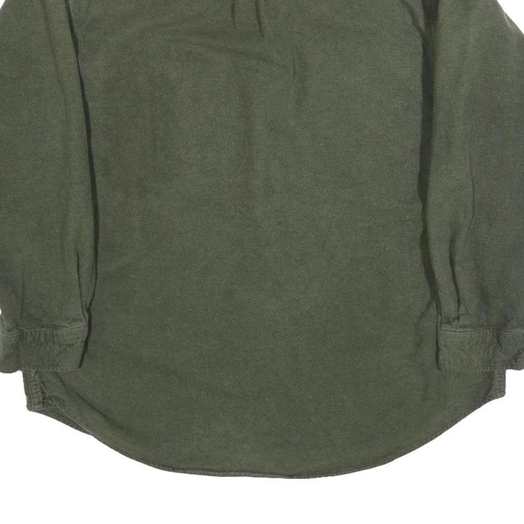 FIELD & STREAM Mens Green Cotton Blend Shirt L Button Front Casual Outdoor