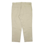 DICKIES Mens Regular Beige Polyester Blend Zip Trousers W40 L30 Workwear