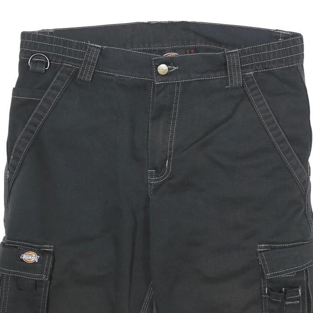 DICKIES Mens Black Cargo Workwear Shorts XL W33 Practical Multi Pocket