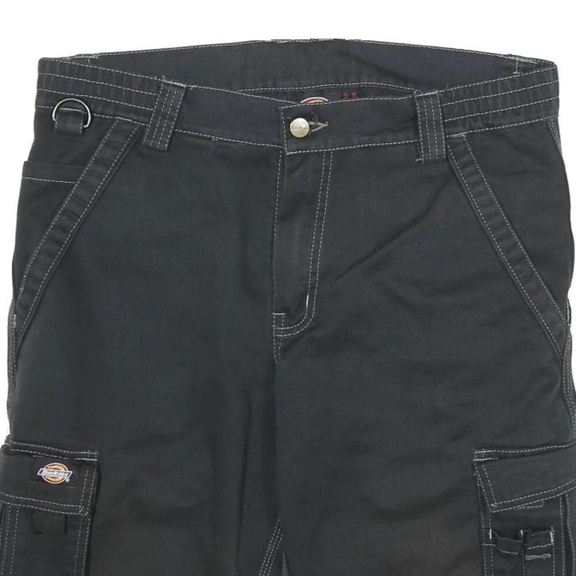 DICKIES Mens Black Cargo Workwear Shorts XL W33 Practical Multi Pocket