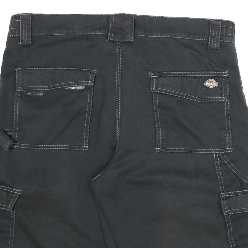 DICKIES Mens Black Cargo Workwear Shorts XL W33 Practical Multi Pocket