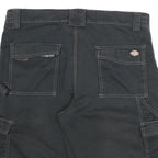 DICKIES Mens Black Cargo Workwear Shorts XL W33 Practical Multi Pocket