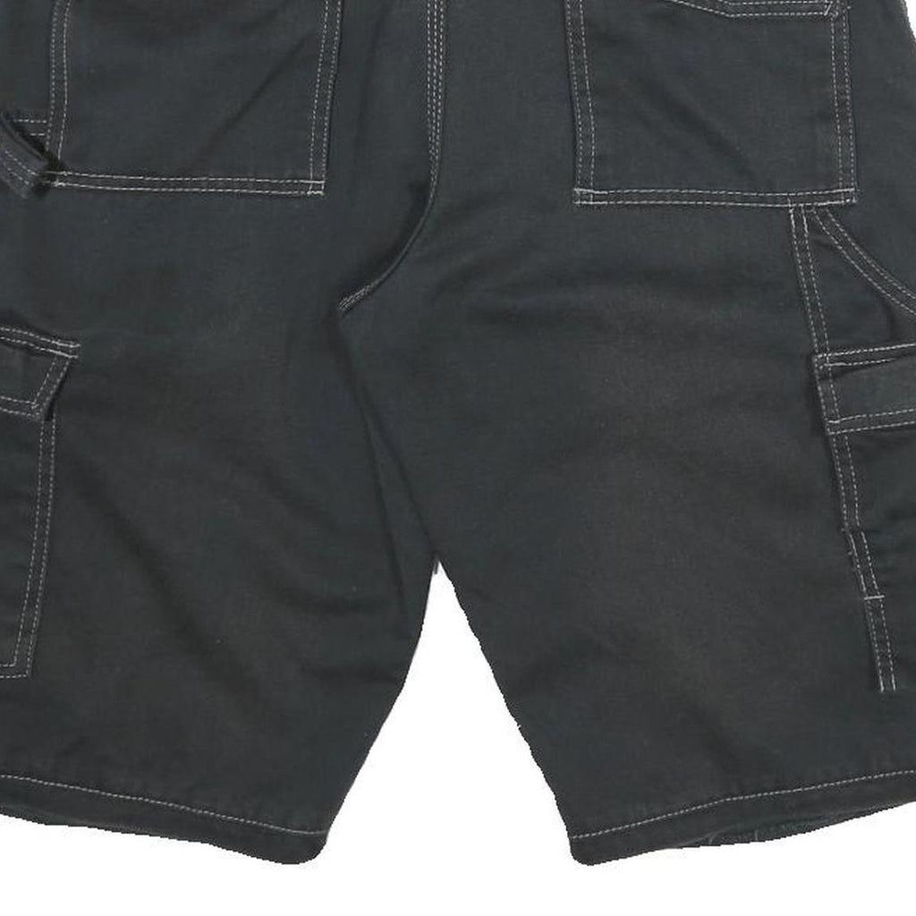 DICKIES Mens Black Cargo Workwear Shorts XL W33 Practical Multi Pocket