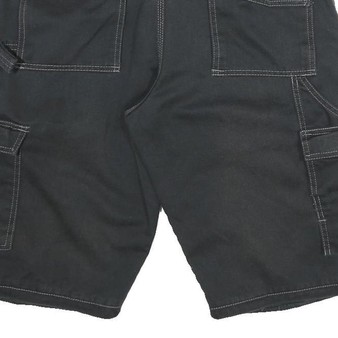 DICKIES Mens Black Cargo Workwear Shorts XL W33 Practical Multi Pocket