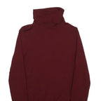 J.CREW Womens Maroon Plain Wool Roll Neck Slim Jumper S Soft Classic Knitwear