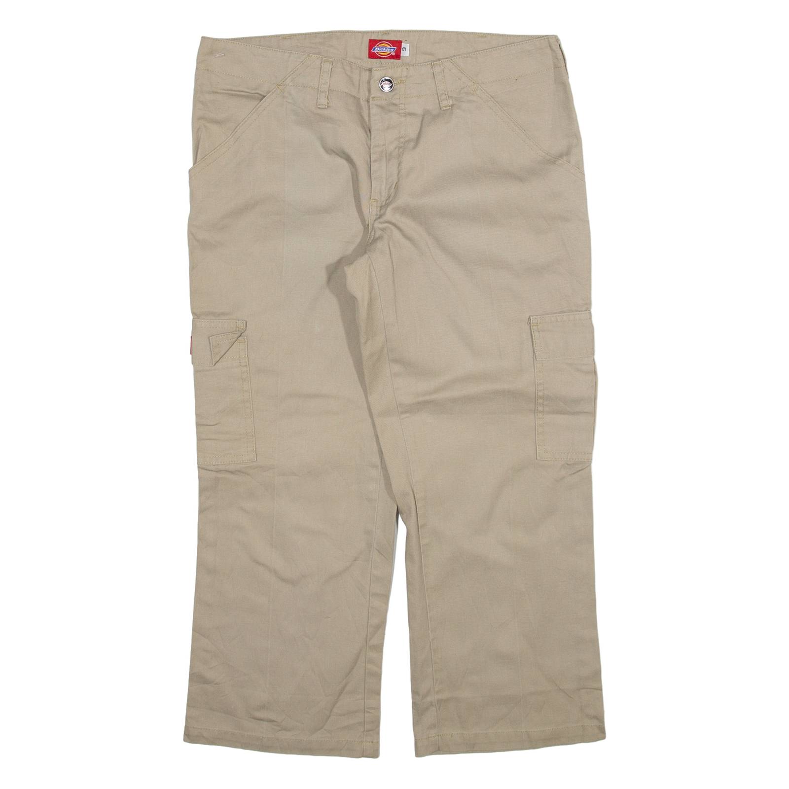 DICKIES Cargo Womens Trousers Beige Regular Straight W32 L23