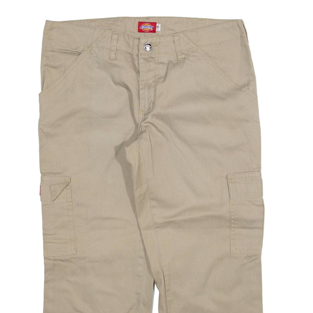 DICKIES Cargo Womens Trousers Beige Regular Straight W32 L23