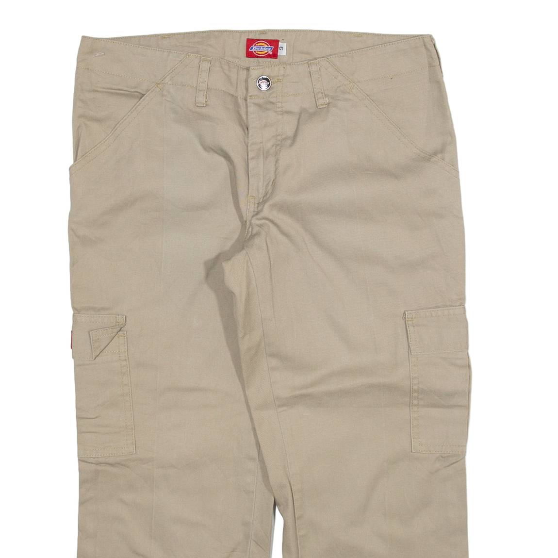 DICKIES Cargo Womens Trousers Beige Regular Straight W32 L23