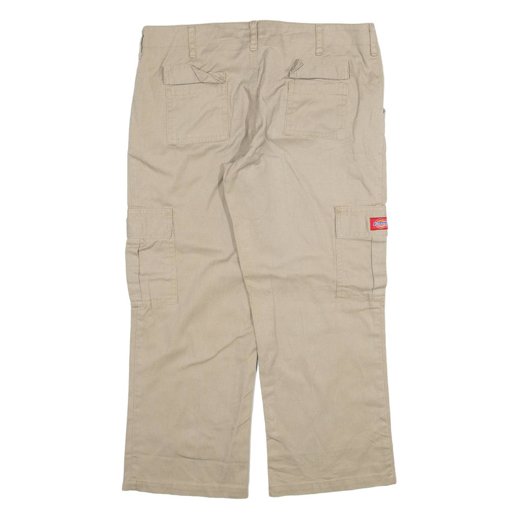 DICKIES Cargo Womens Trousers Beige Regular Straight W32 L23