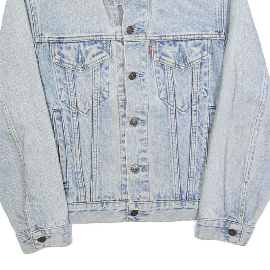 LEVI'S Mens Blue Denim Button Jacket S Cotton Classic Fit Chest Pocket