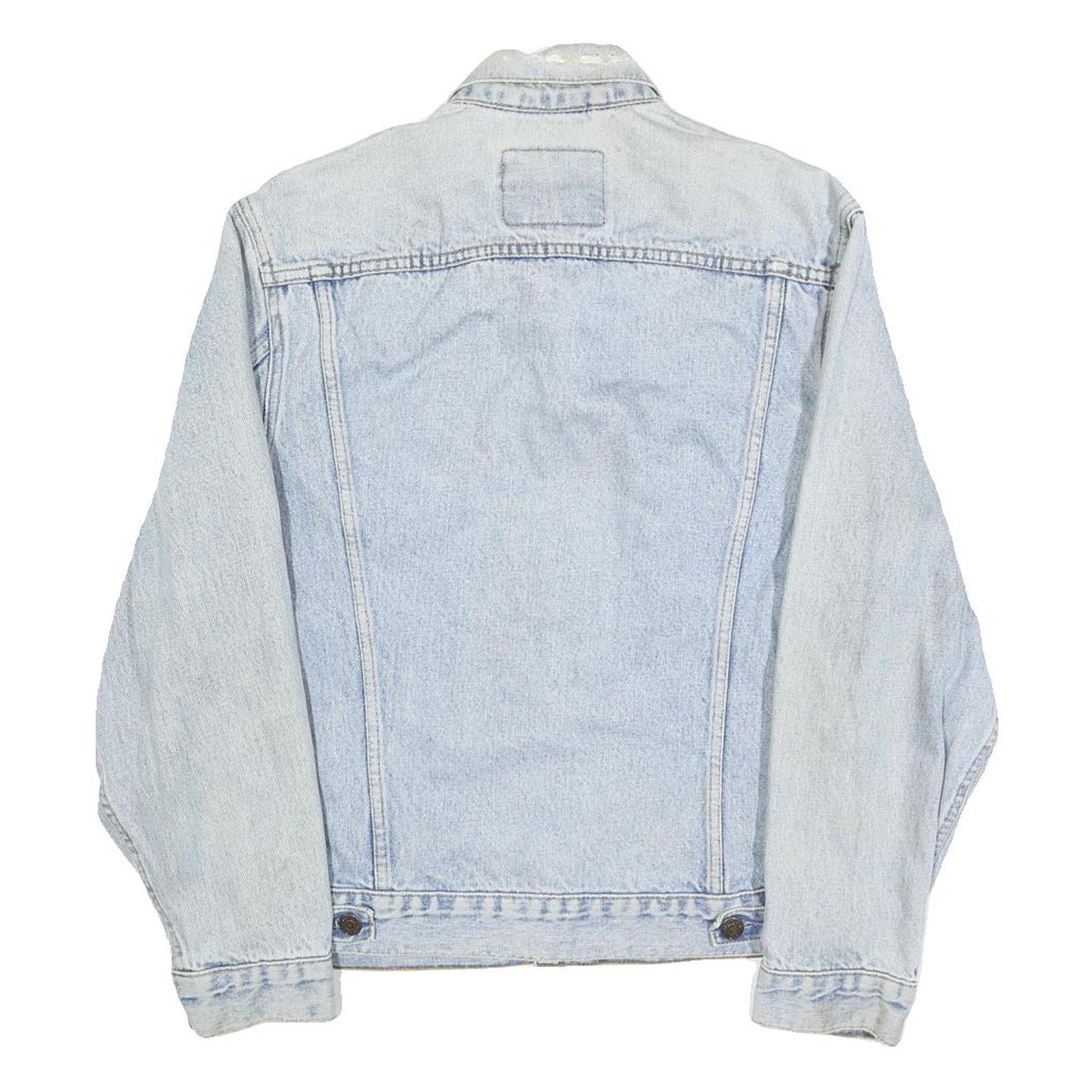 LEVI'S Mens Blue Denim Button Jacket S Cotton Classic Fit Chest Pocket