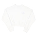 CHAMPION Womens White Pullover Crew Neck S Cotton Blend Casual Sweatshirt