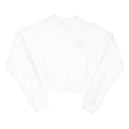 CHAMPION Womens White Pullover Crew Neck S Cotton Blend Casual Sweatshirt