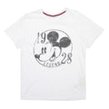 DISNEY Womens White Cotton Blend Mickey Mouse Graphic T-Shirt M Short Sleeve