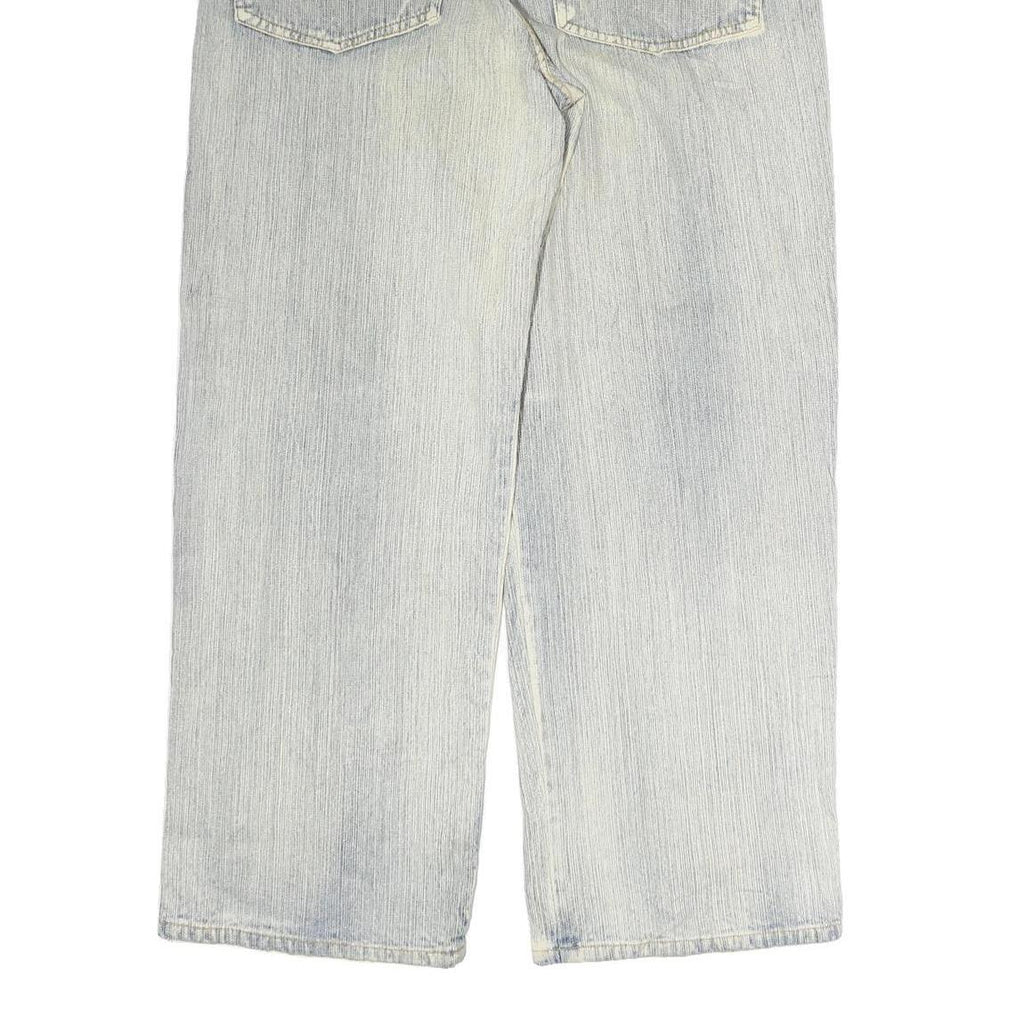 KOMAN JEANS Mens Blue Cotton Regular Straight Denim Light W34 L30 Distressed