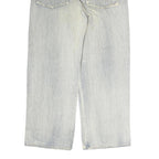 KOMAN JEANS Mens Blue Cotton Regular Straight Denim Light W34 L30 Distressed