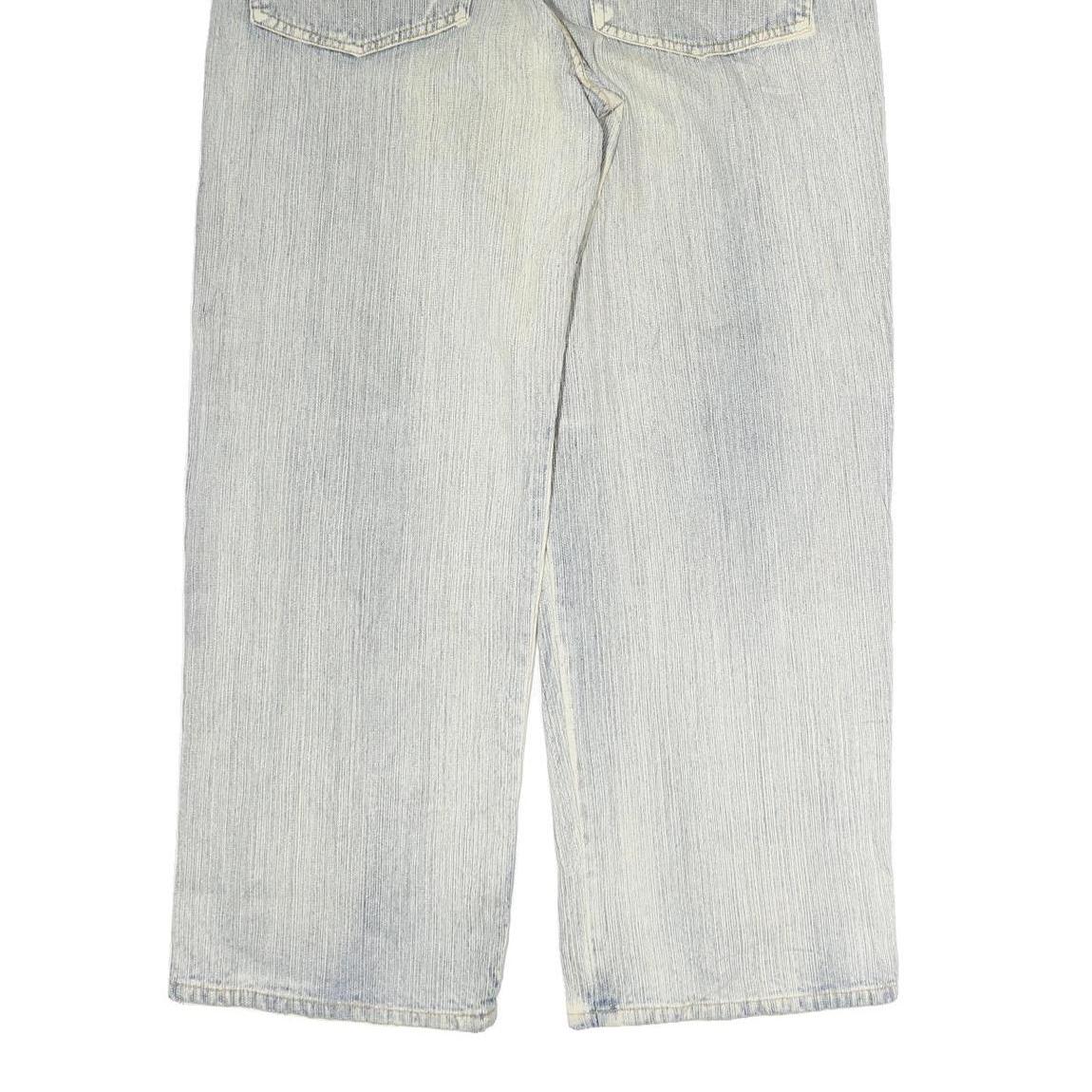 KOMAN JEANS Mens Blue Cotton Regular Straight Denim Light W34 L30 Distressed