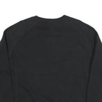 CHAMPION Mens Black Crew Neck Sweatshirt M Cotton Blend Logo Embroidered