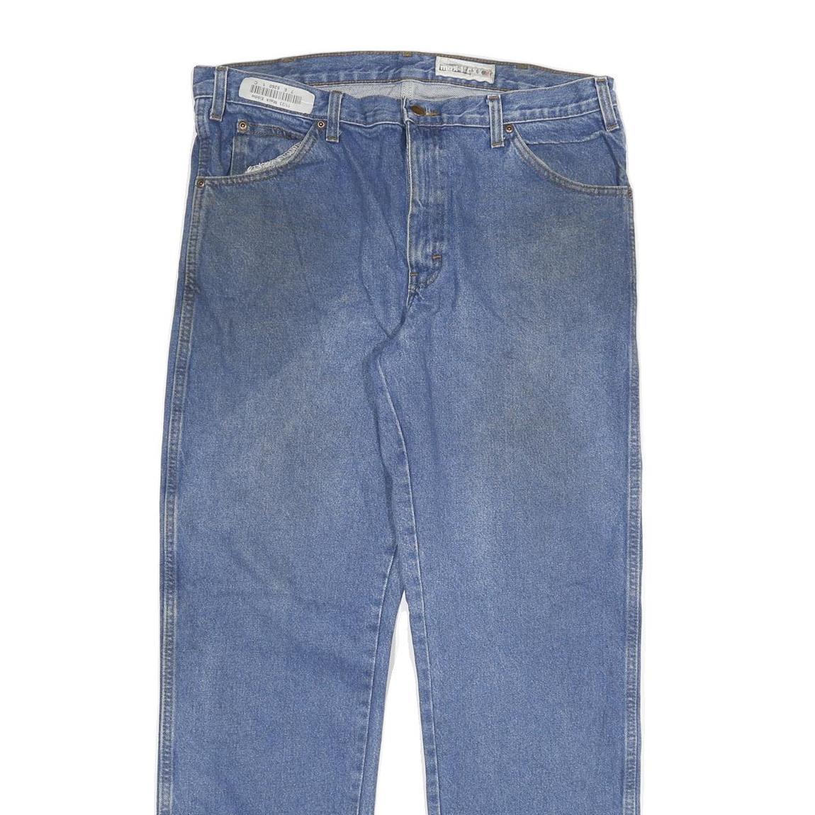 DICKIES Mens Regular Fit Blue Denim Jeans W36 L32 Workwear Zip Closure