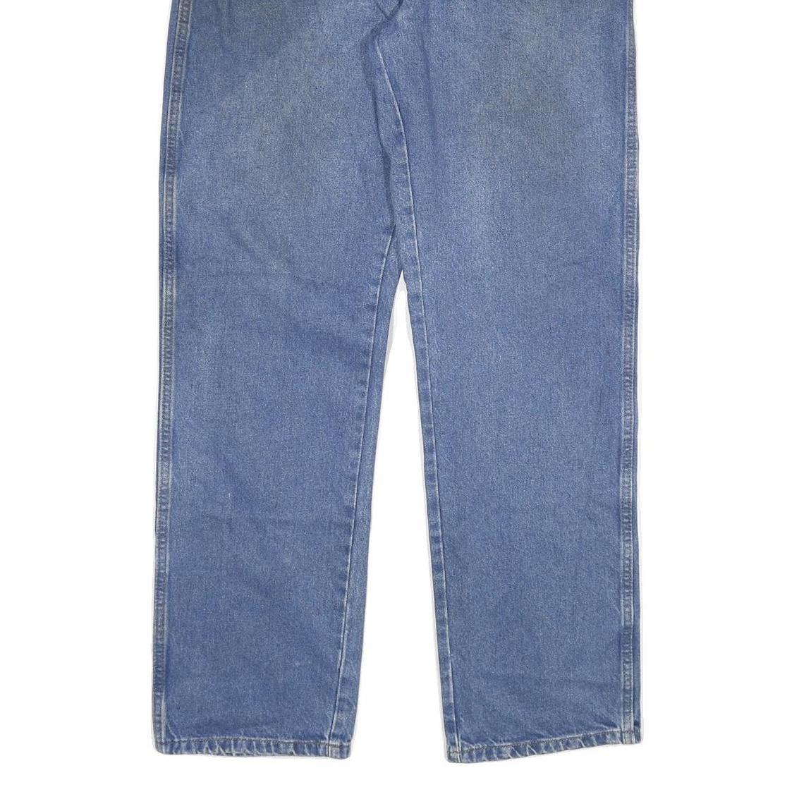 DICKIES Mens Regular Fit Blue Denim Jeans W36 L32 Workwear Zip Closure