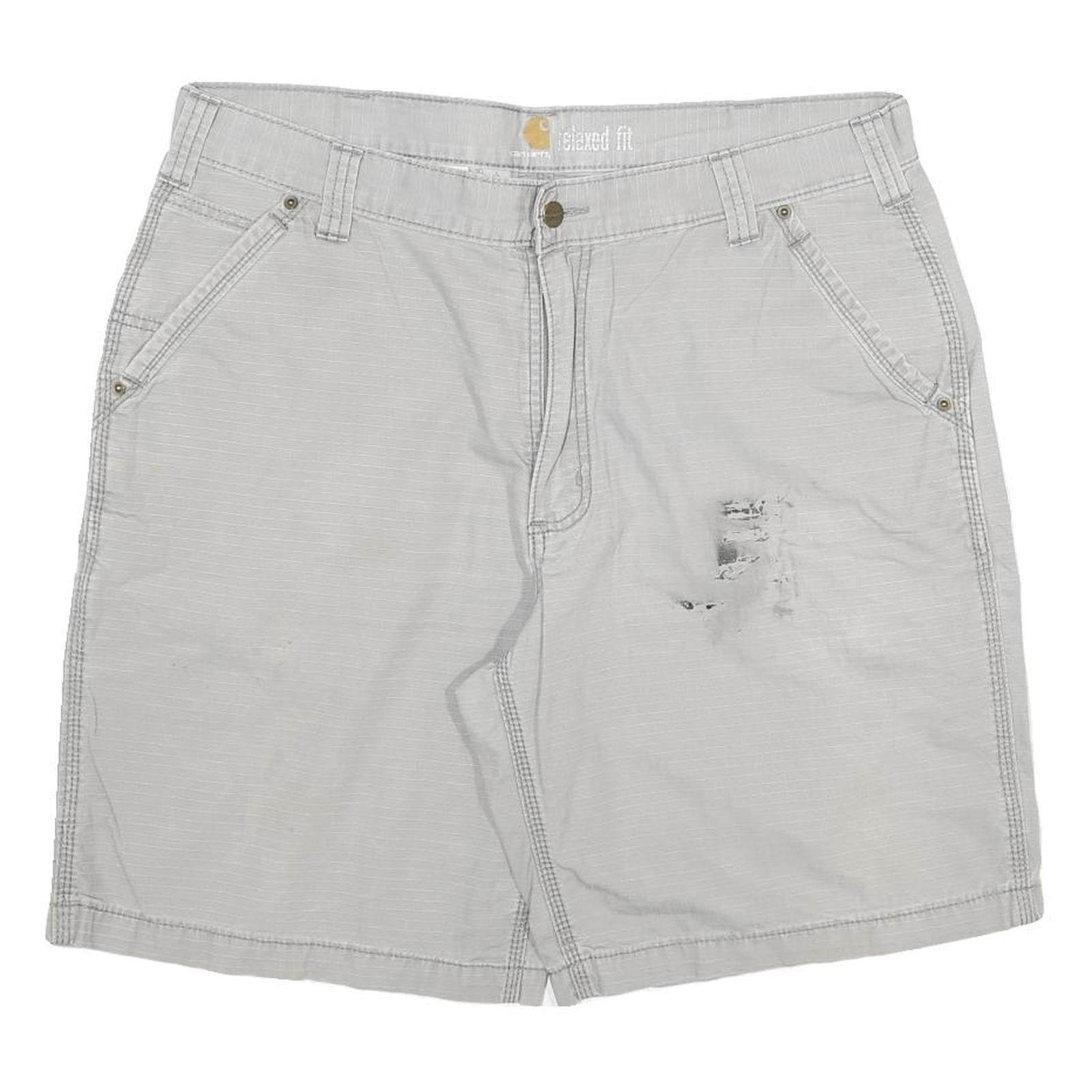 CARHARTT Mens Shorts Grey Relaxed Fit 2XL W38 Cotton Blend Workwear Casual