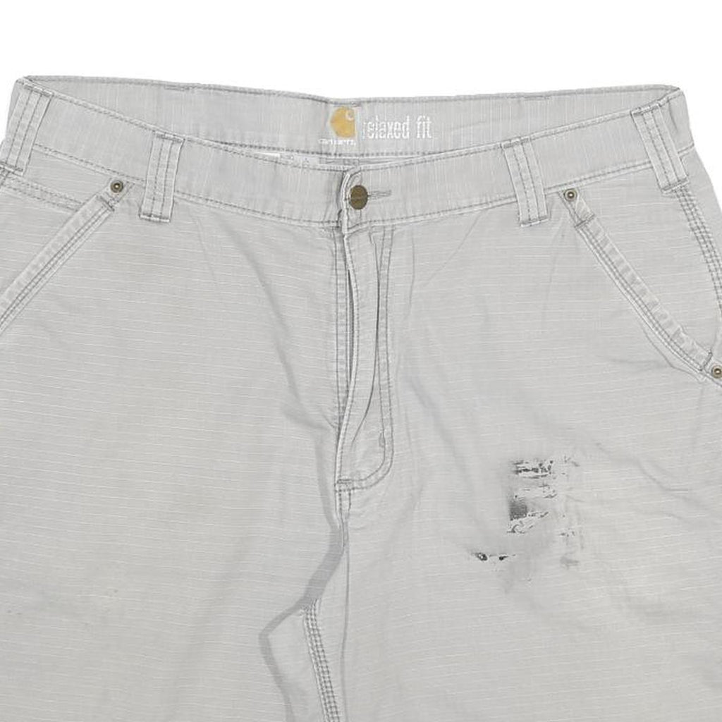 CARHARTT Mens Shorts Grey Relaxed Fit 2XL W38 Cotton Blend Workwear Casual
