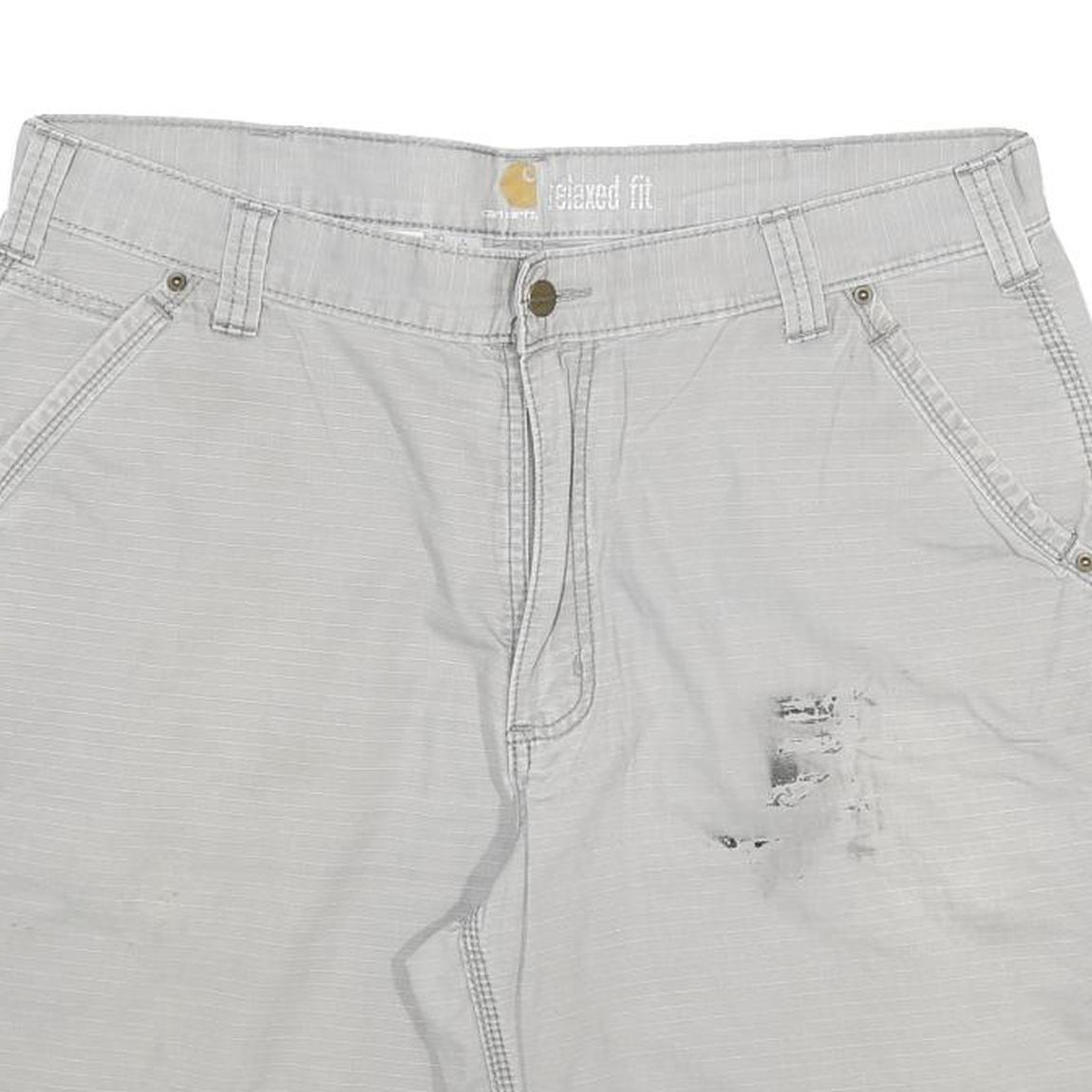 CARHARTT Mens Shorts Grey Relaxed Fit 2XL W38 Cotton Blend Workwear Casual