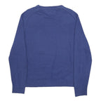 TOMMY HILFIGER Mens Blue Cotton Blend Plain Crew Neck Basic Knit Jumper XL