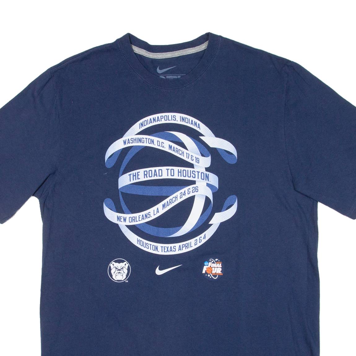 NIKE The Road To Houston Mens T-Shirt Blue USA L