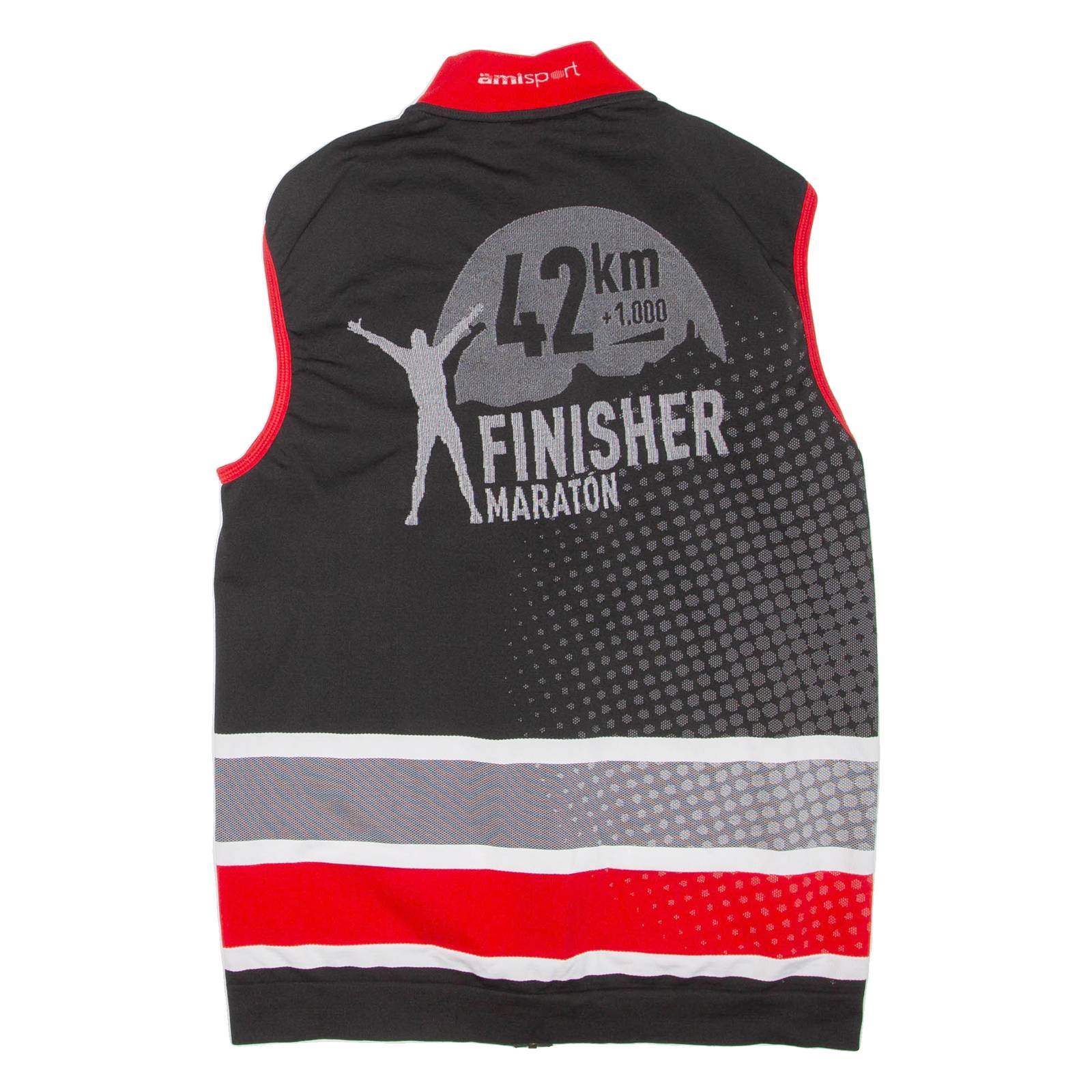 Marathon Mens Vest Black Sleeveless High Neck L